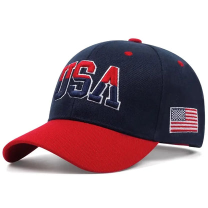 Boné Masculino Aba Curva USA Flag