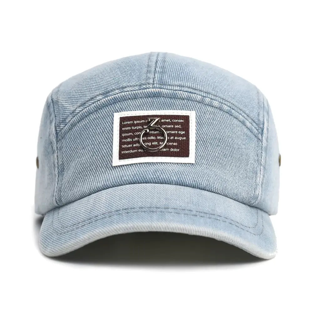 Boné Masculino Aba Curva Vintage Denim
