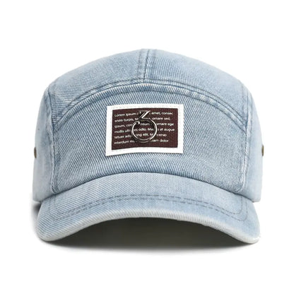 Boné Masculino Aba Curva Vintage Denim