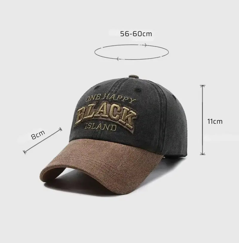 Boné Masculino Aba Curva Washed Black