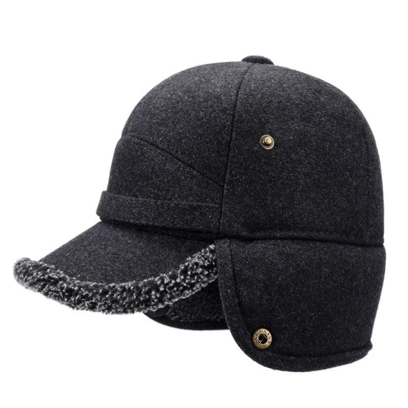 Boné Masculino de Inverno com Protetor de Orelha Quentinho NewWarm