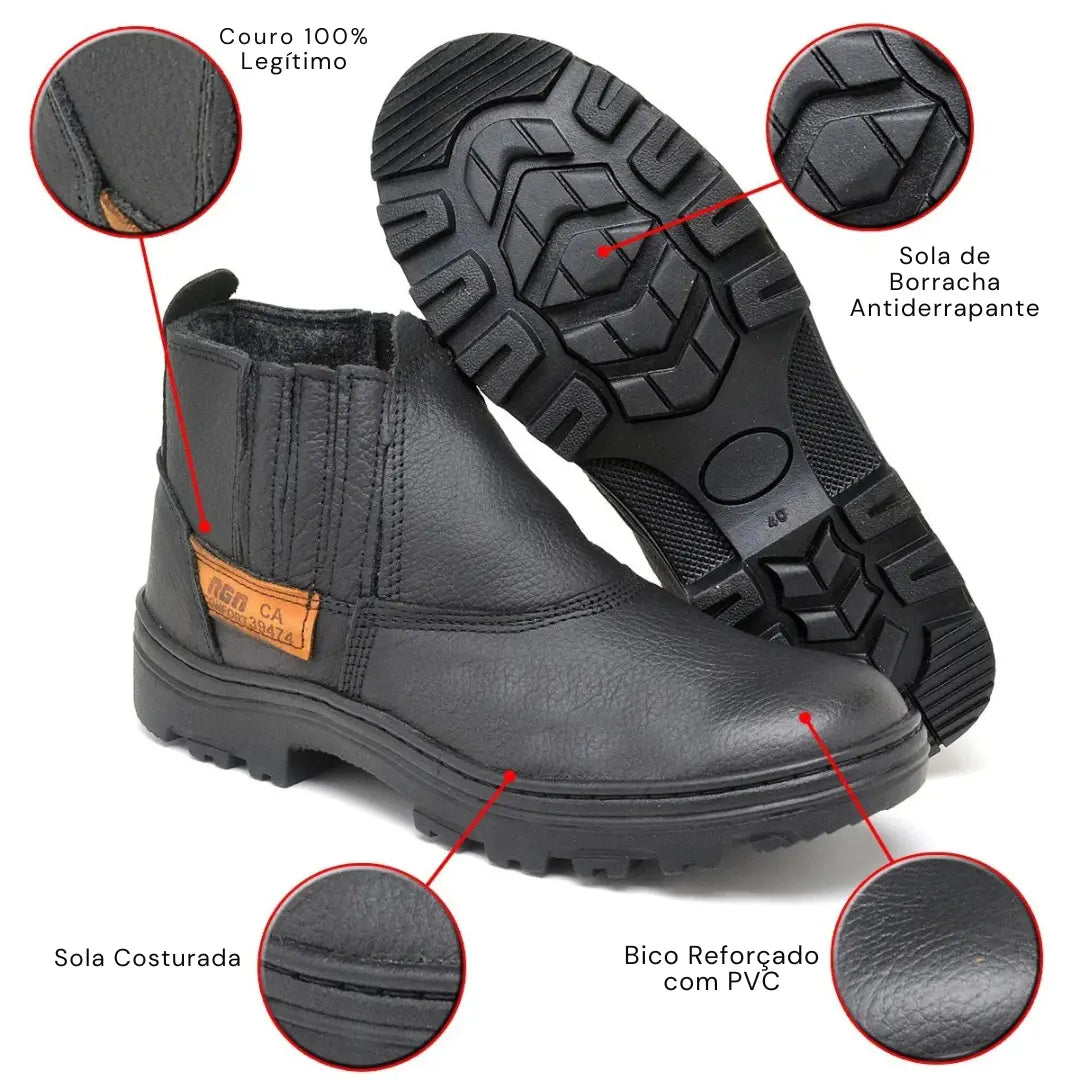 Bota Masculina de Segurança Super Resistente