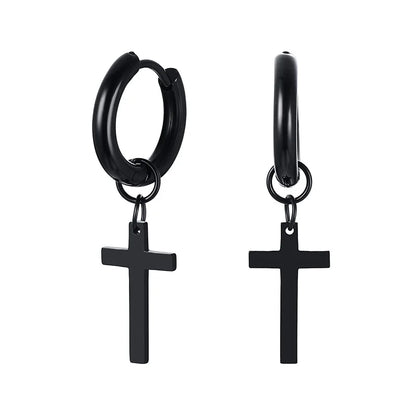 Brinco Masculi em Aço Cross (Par)