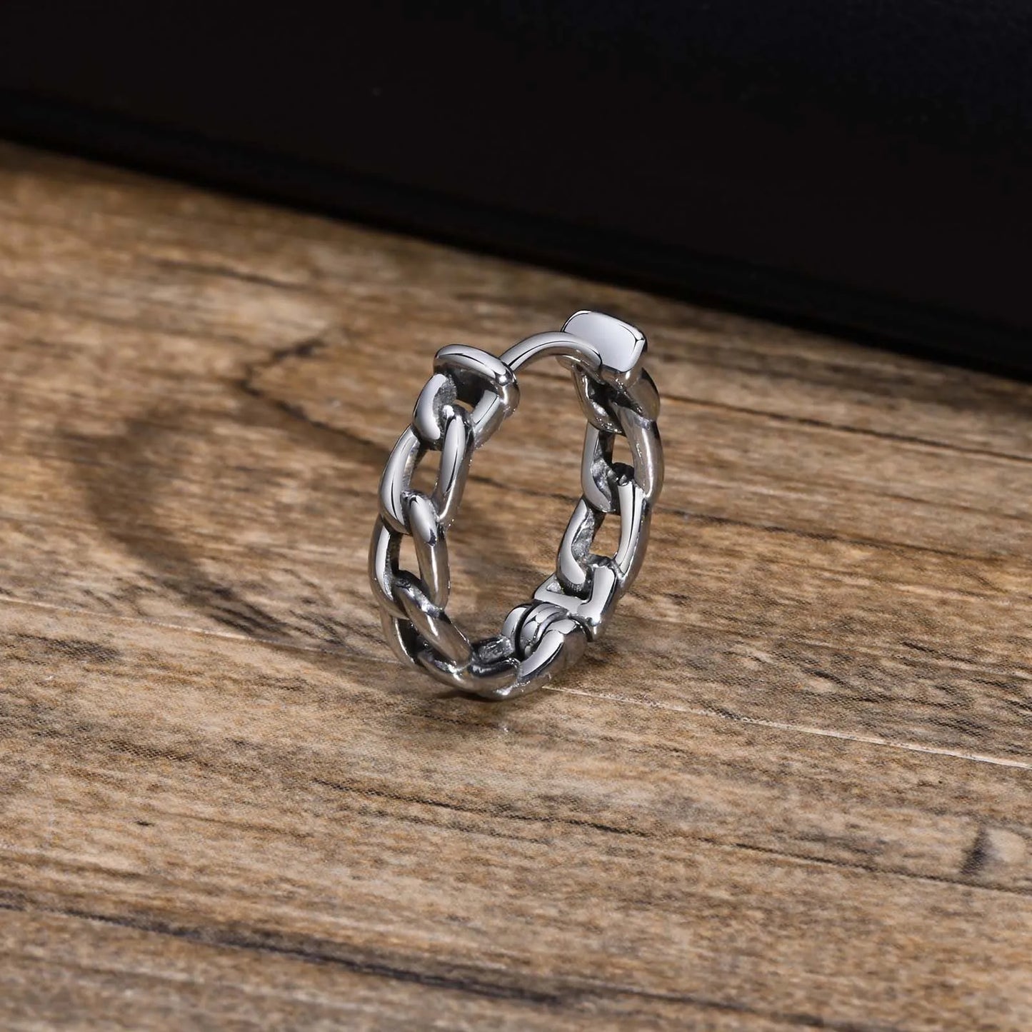 Brinco Masculino Argola em Aço Antique (Par)