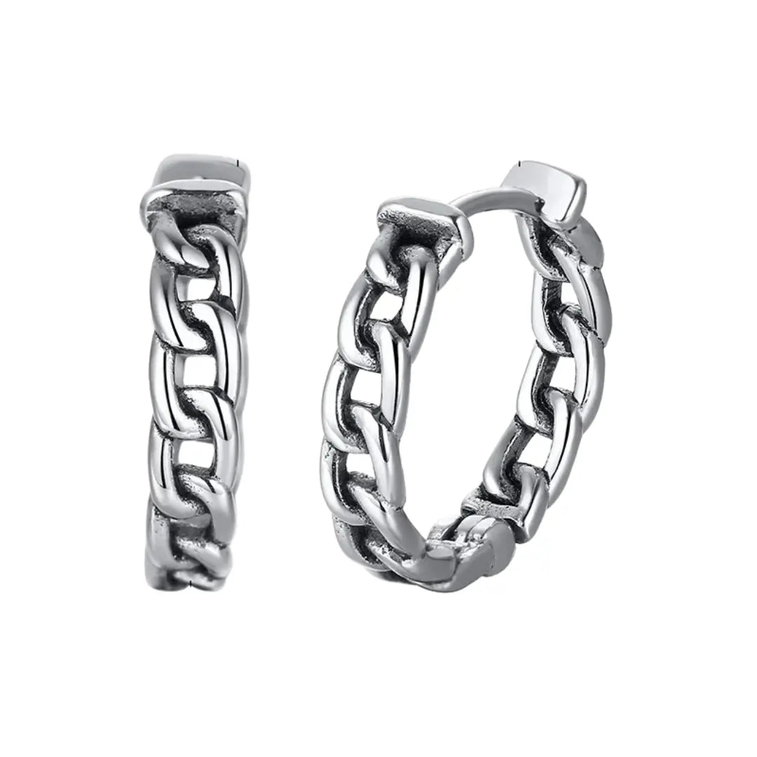 Brinco Masculino Argola em Aço Antique (Par)