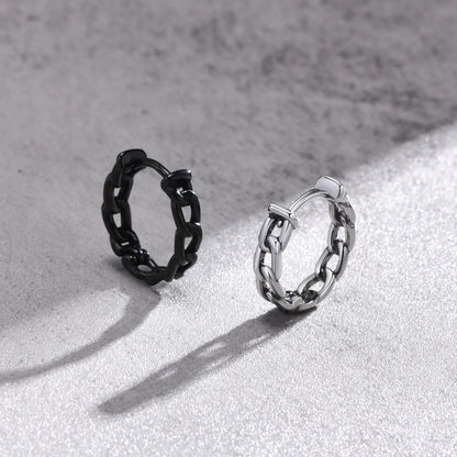 Brinco Masculino Argola em Aço Antique (Par)