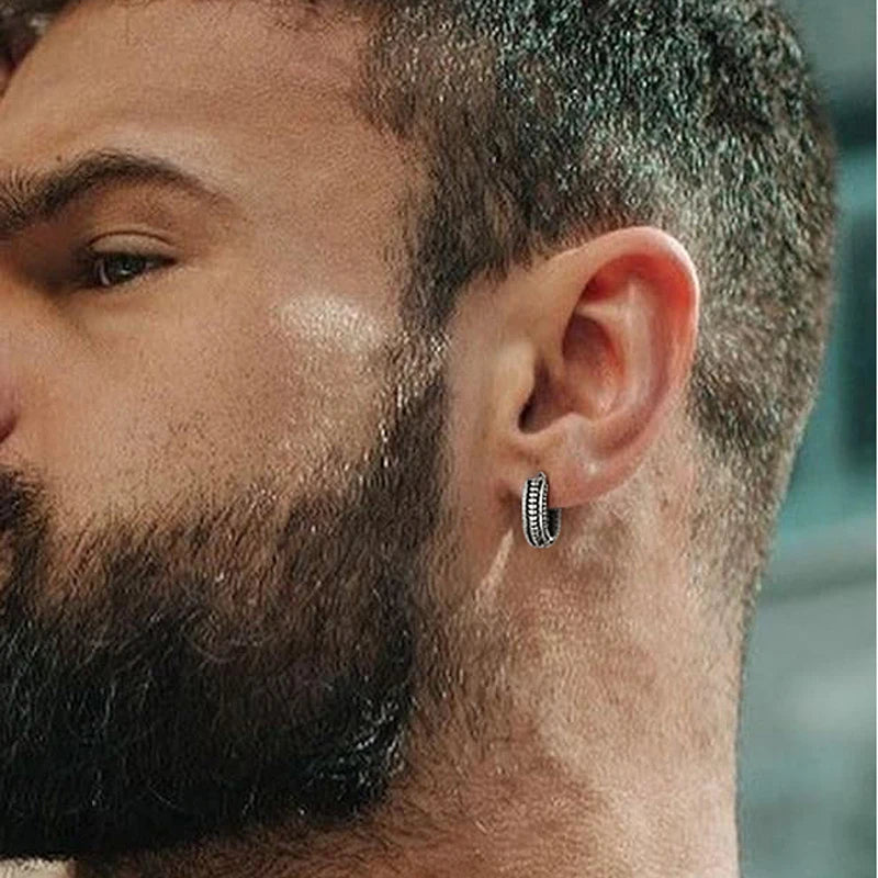 Brinco Masculino Argola em Aço Ergon (Par)
