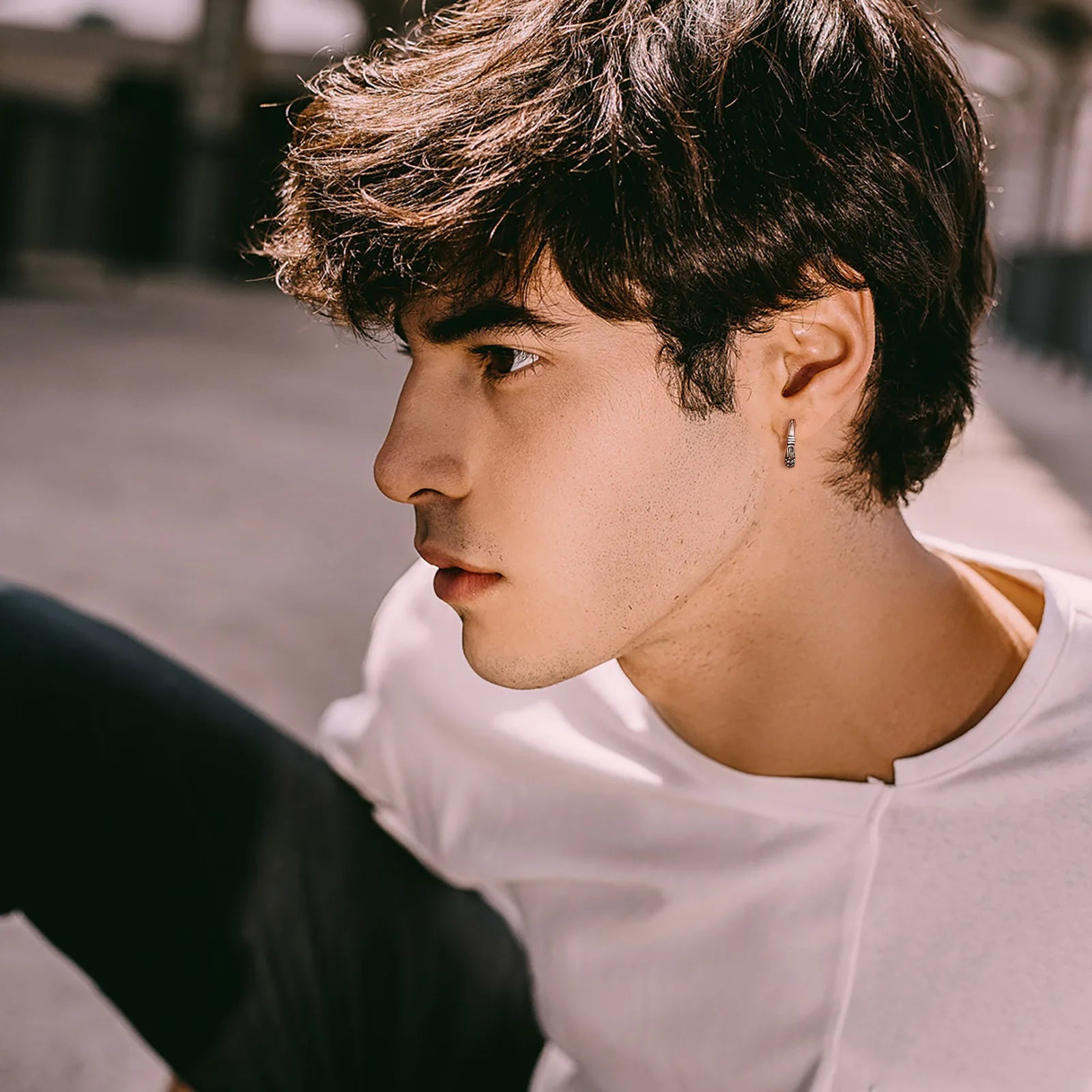 Brinco Masculino Argola em Aço Orpheus (Par)