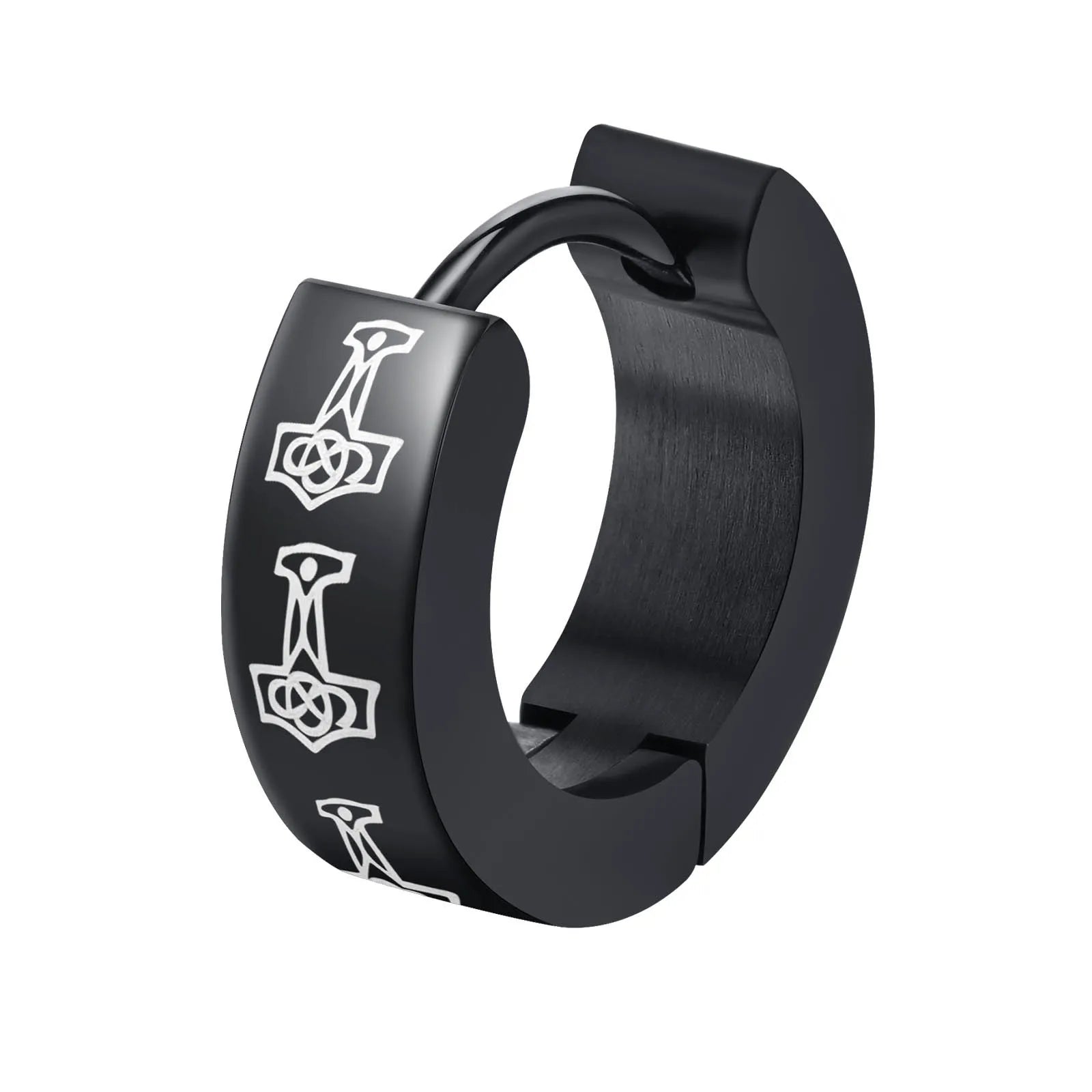 Brinco Masculino Argola em Aço Prometheus (Par)