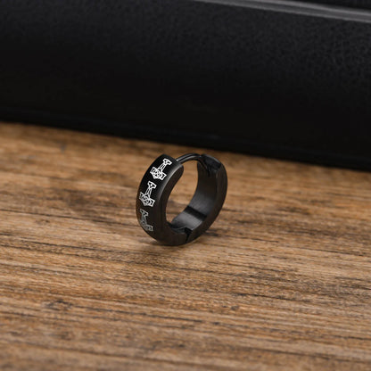 Brinco Masculino Argola em Aço Prometheus (Par)