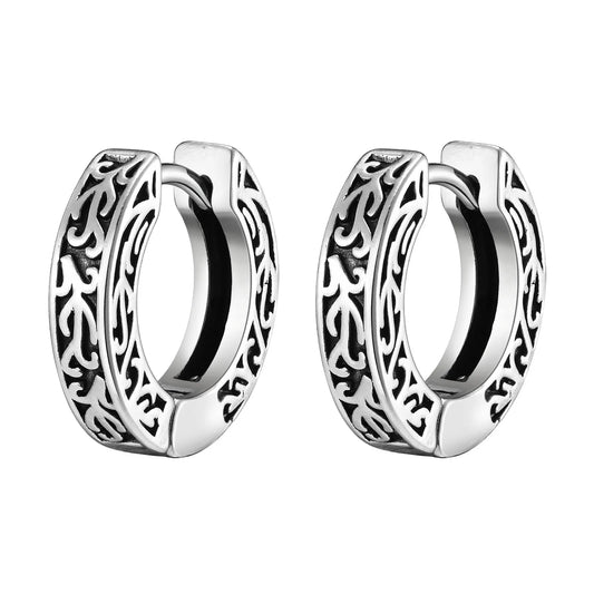 Brinco Masculino Argola em Aço Thick Hoop (Par)