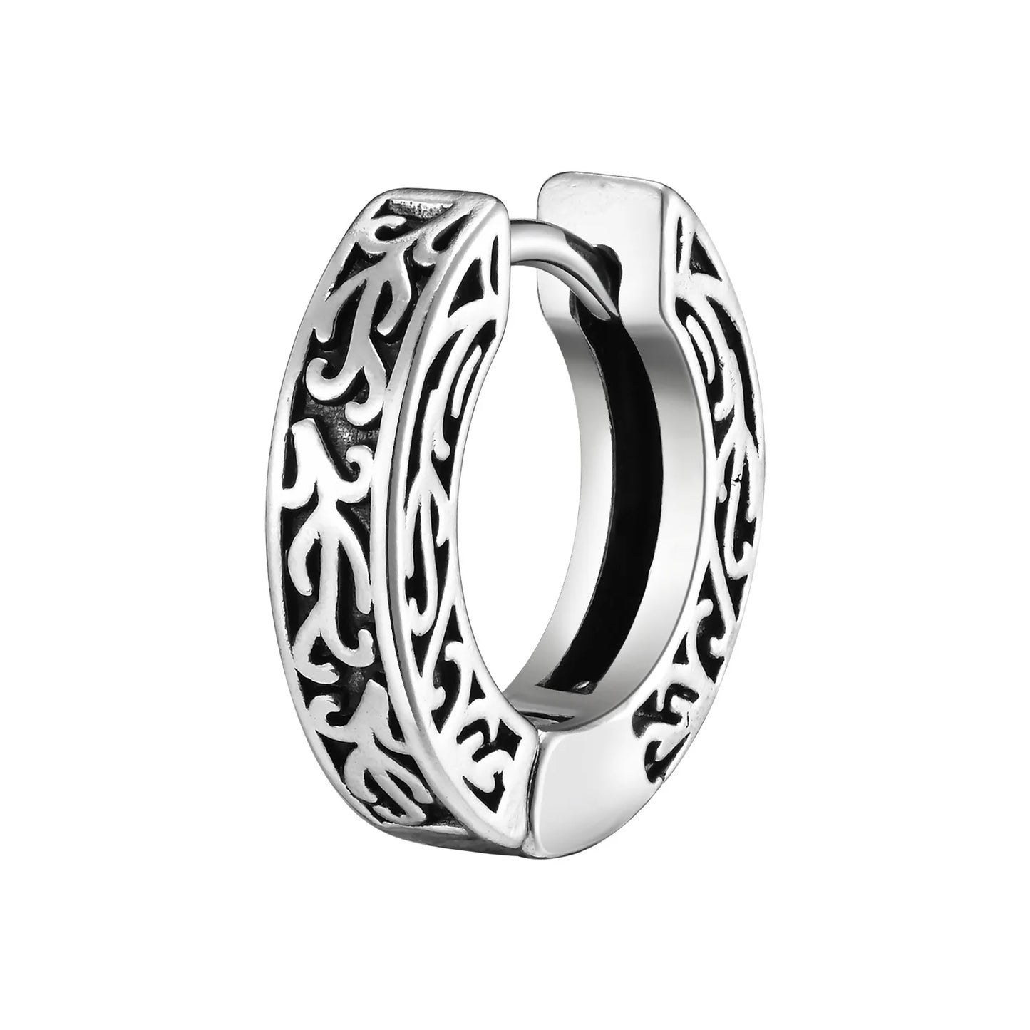 Brinco Masculino Argola em Aço Thick Hoop (Par)