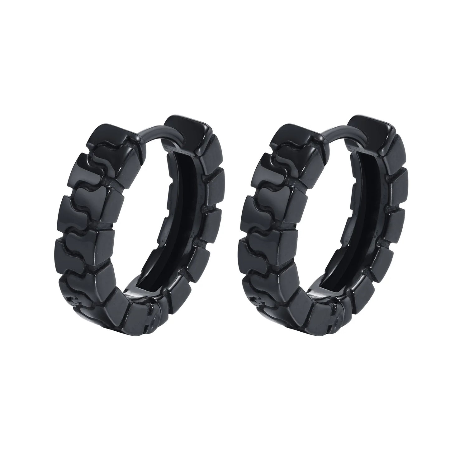 Brinco Masculino Argola em Aço Tire (Par)