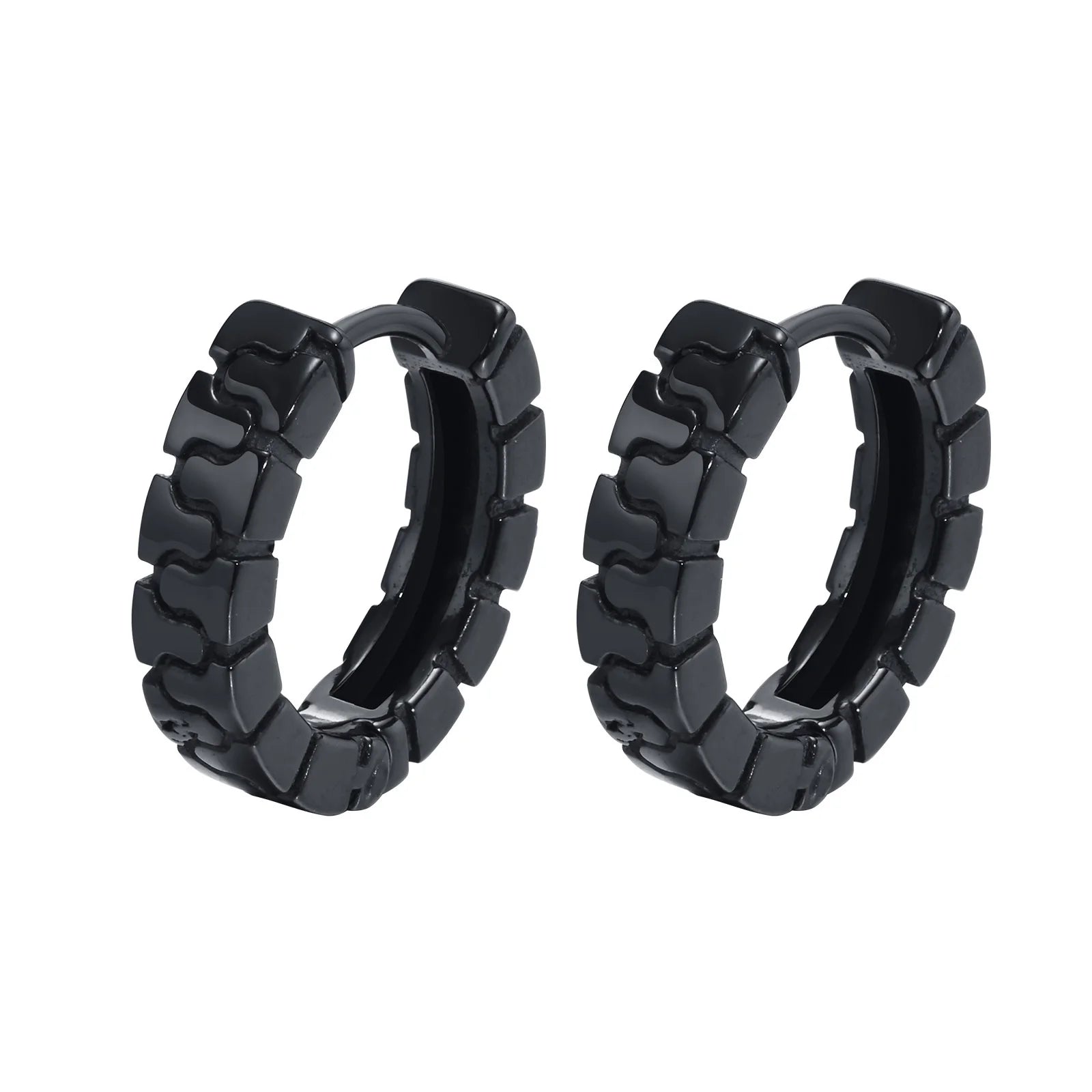 Brinco Masculino Argola em Aço Tire (Par)