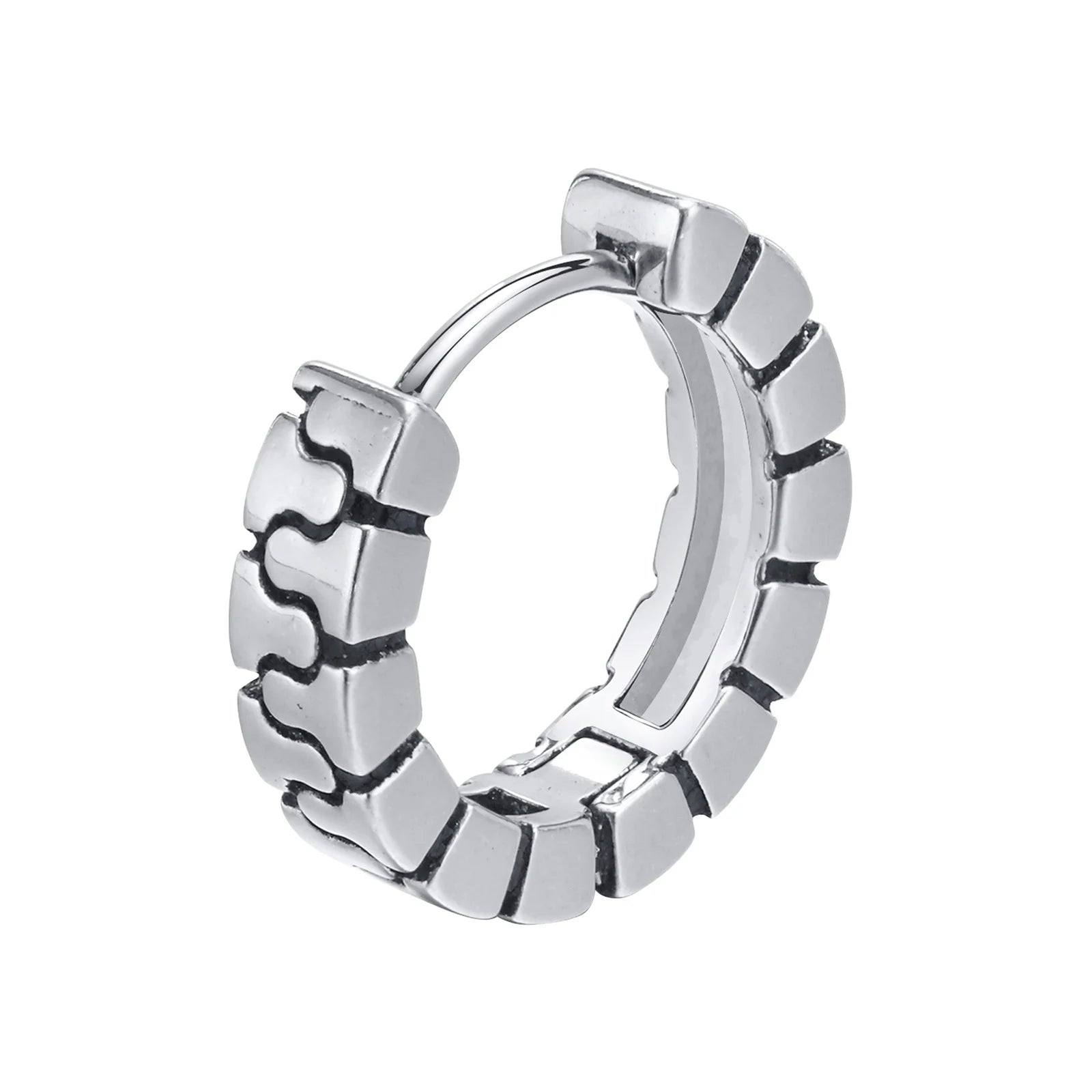 Brinco Masculino Argola em Aço Tire (Par)