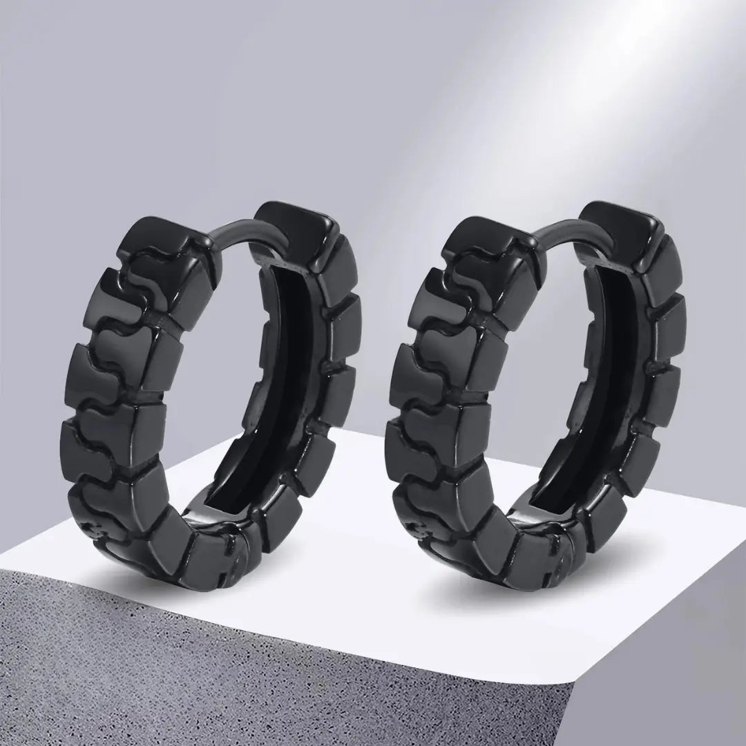 Brinco Masculino Argola em Aço Tire (Par)