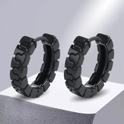 Brinco Masculino Argola em Aço Tire (Par)