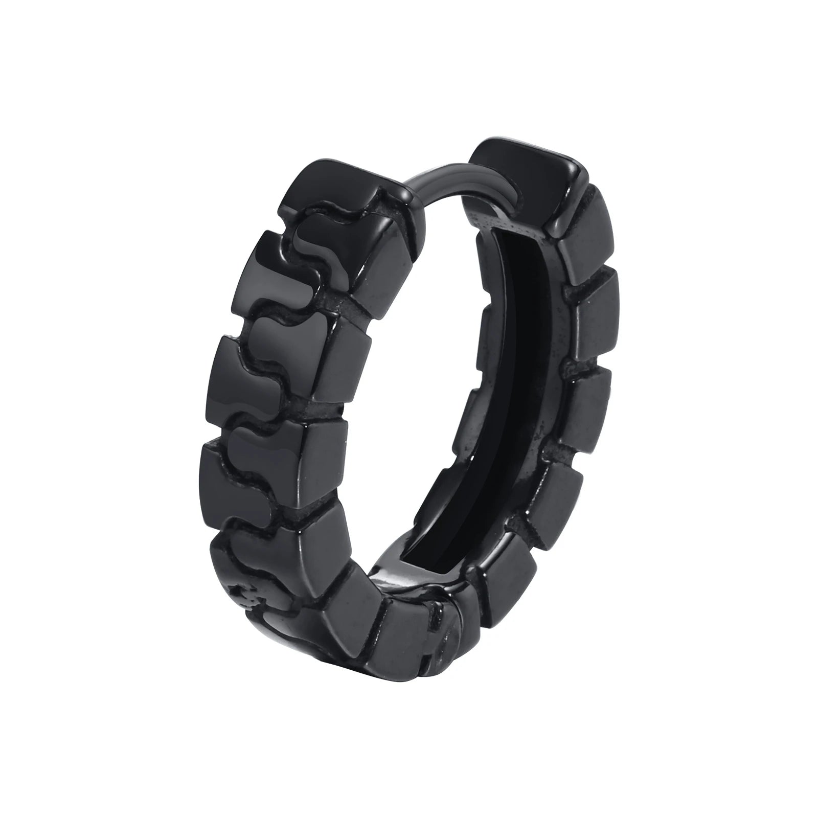 Brinco Masculino Argola em Aço Tire (Par)