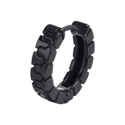 Brinco Masculino Argola em Aço Tire (Par)