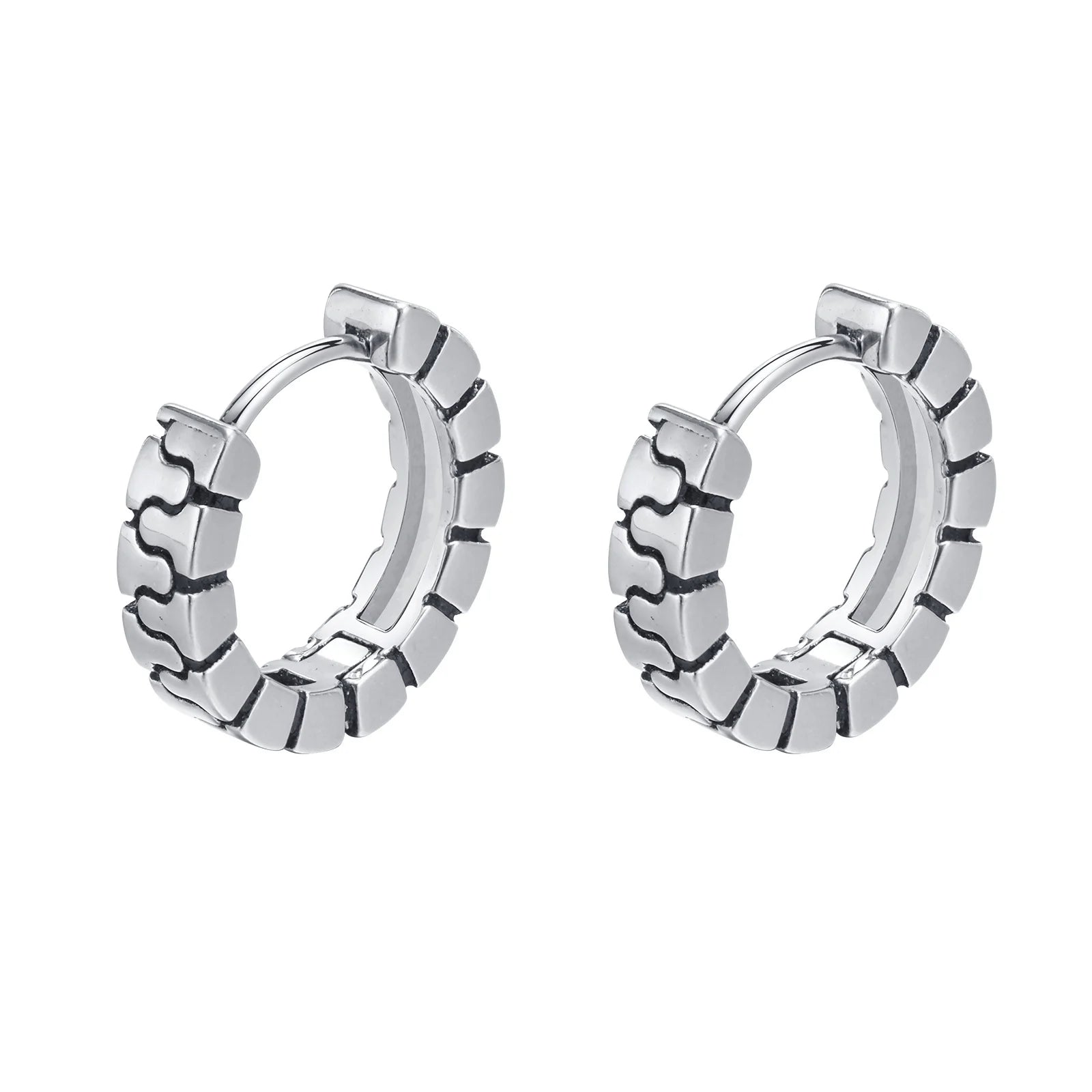 Brinco Masculino Argola em Aço Tire (Par)