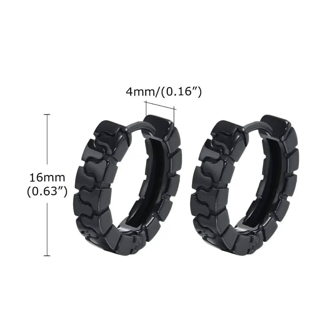 Brinco Masculino Argola em Aço Tire (Par)