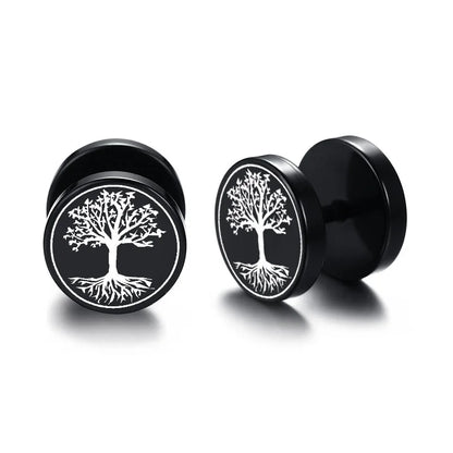 Brinco Masculino em Aço Black Viking (Par)
