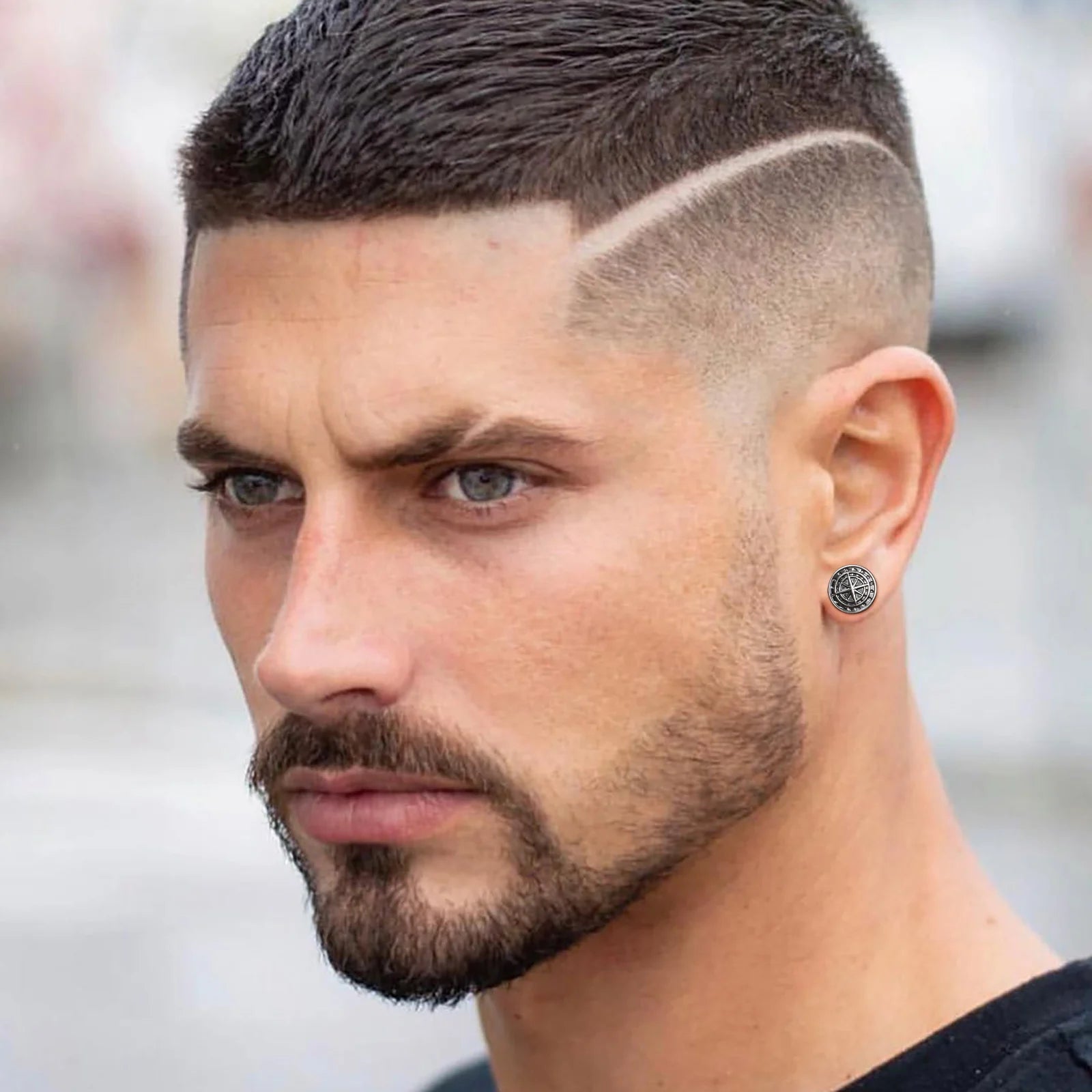 Brinco Masculino em Aço Compass (Par)