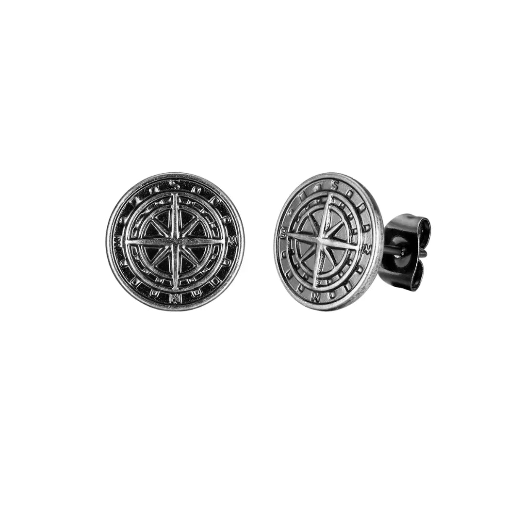 Brinco Masculino em Aço Compass (Par)