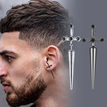 Brinco Masculino em Aço Espades (Par)