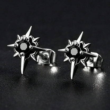 Brinco Masculino em Aço Inox Star Stud (Par)