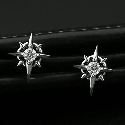 Brinco Masculino em Aço Inox Star Stud (Par)