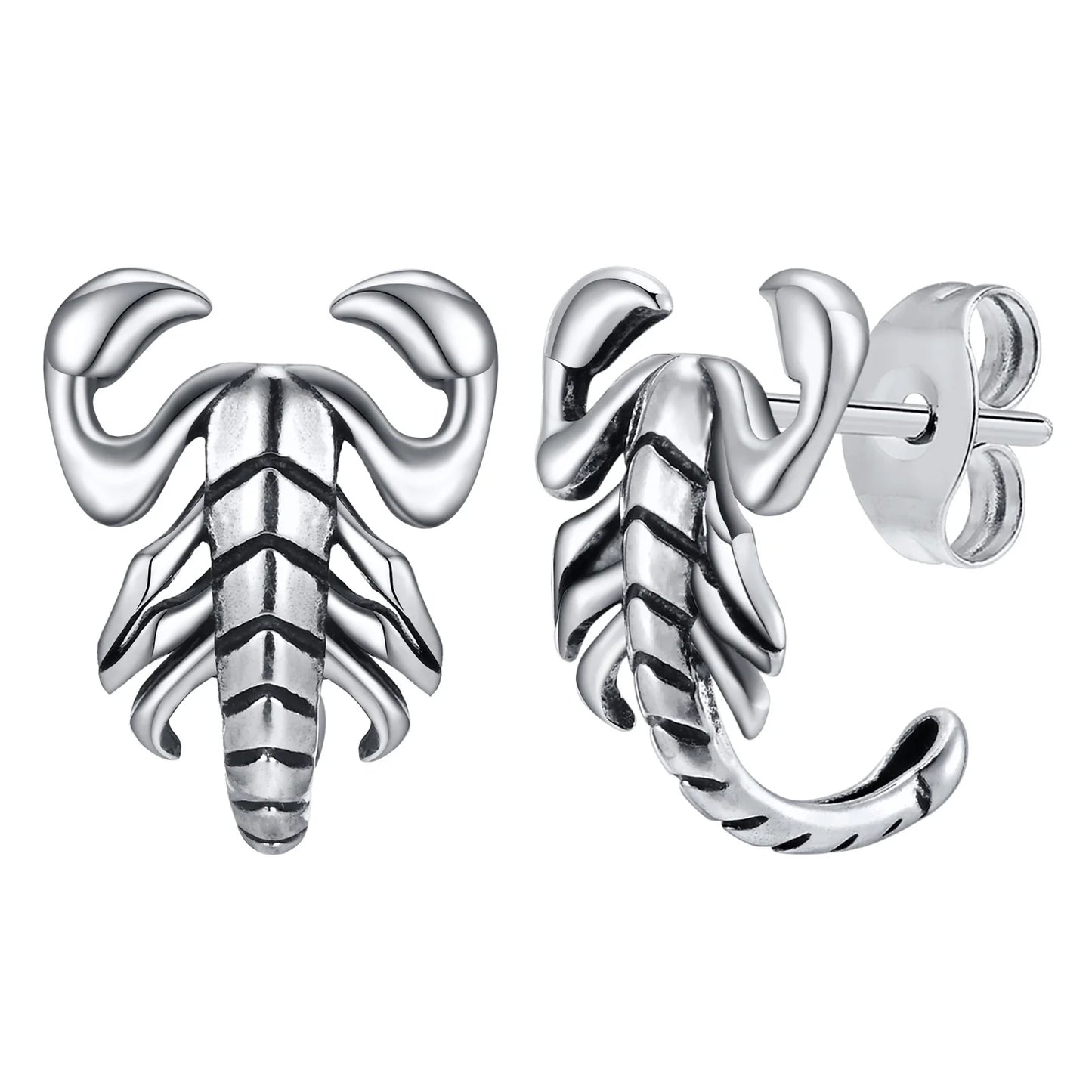 Brinco Masculino em Aço Scorpion (Par)