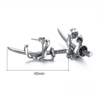 Brinco Masculino em Aço Sword (Par)