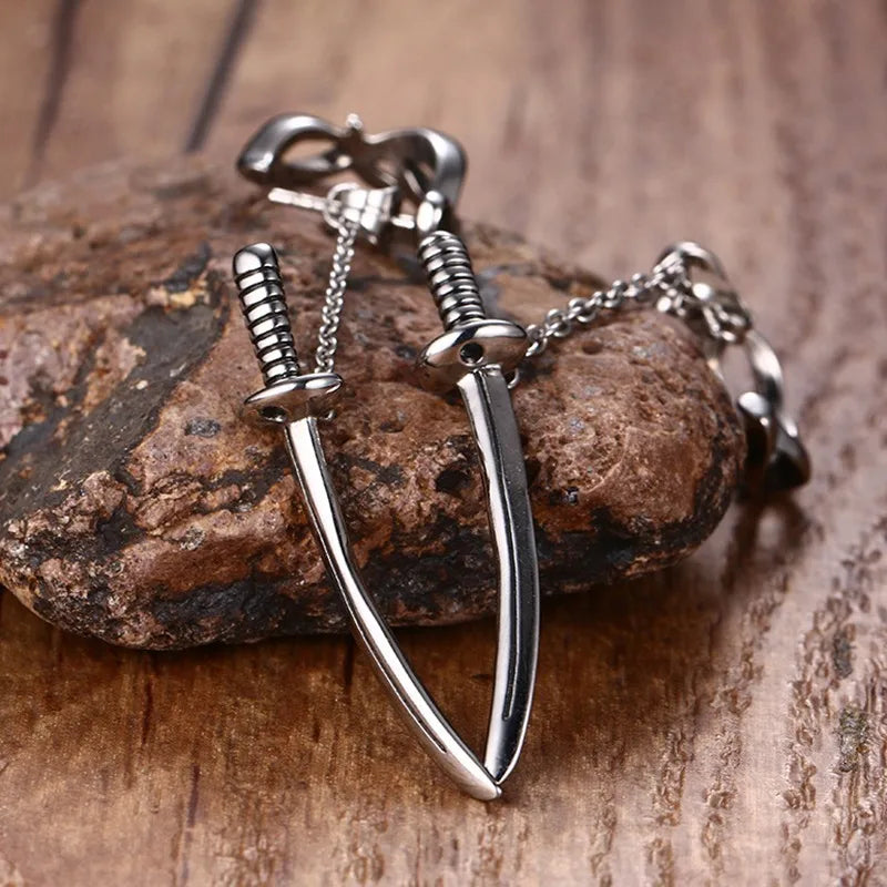 Brinco Masculino em Aço Sword (Par)
