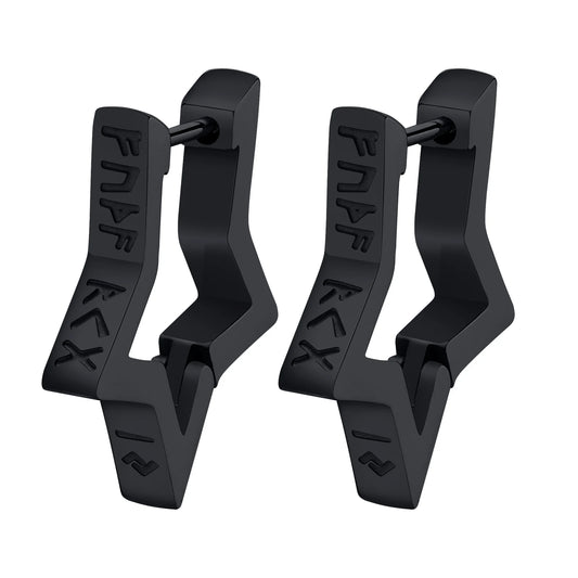Brinco Masculino em Aço Viking Runes (Par)