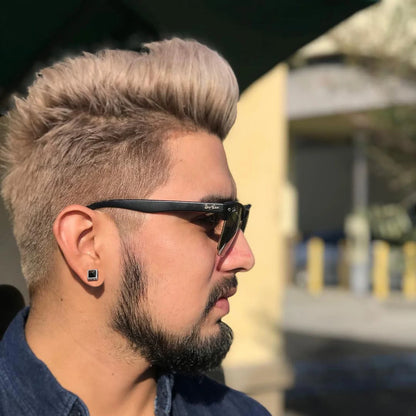 Brinco Masculino em Aço com Zircônia BlackSquare