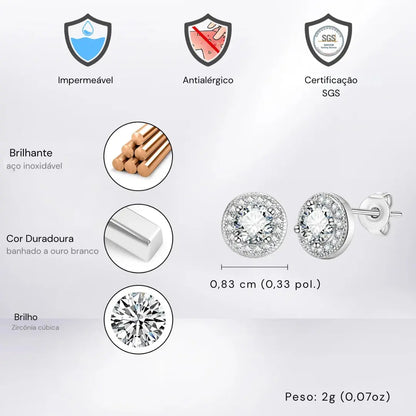 Brinco Masculino em Aço com Zircônia Shine
