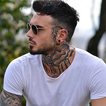 Brinco Masculino em Aço e Cristal Black (Par)