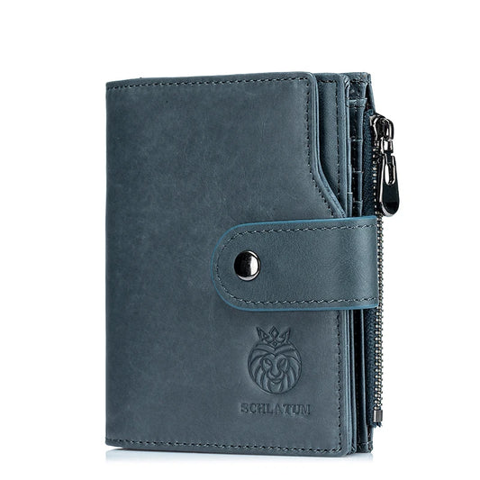 Carteira Masculina em Couro Legítico RFID Schalatum King