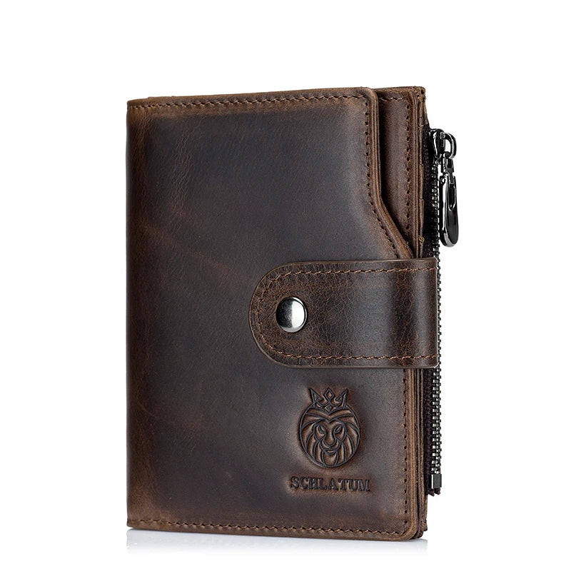 Carteira Masculina em Couro Legítico RFID Schalatum King