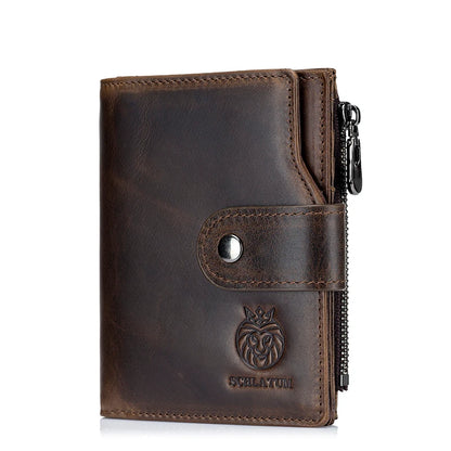 Carteira Masculina em Couro Legítico RFID Schalatum King
