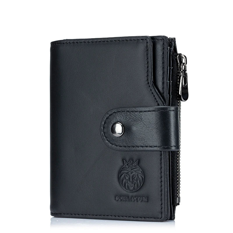 Carteira Masculina em Couro Legítico RFID Schalatum King