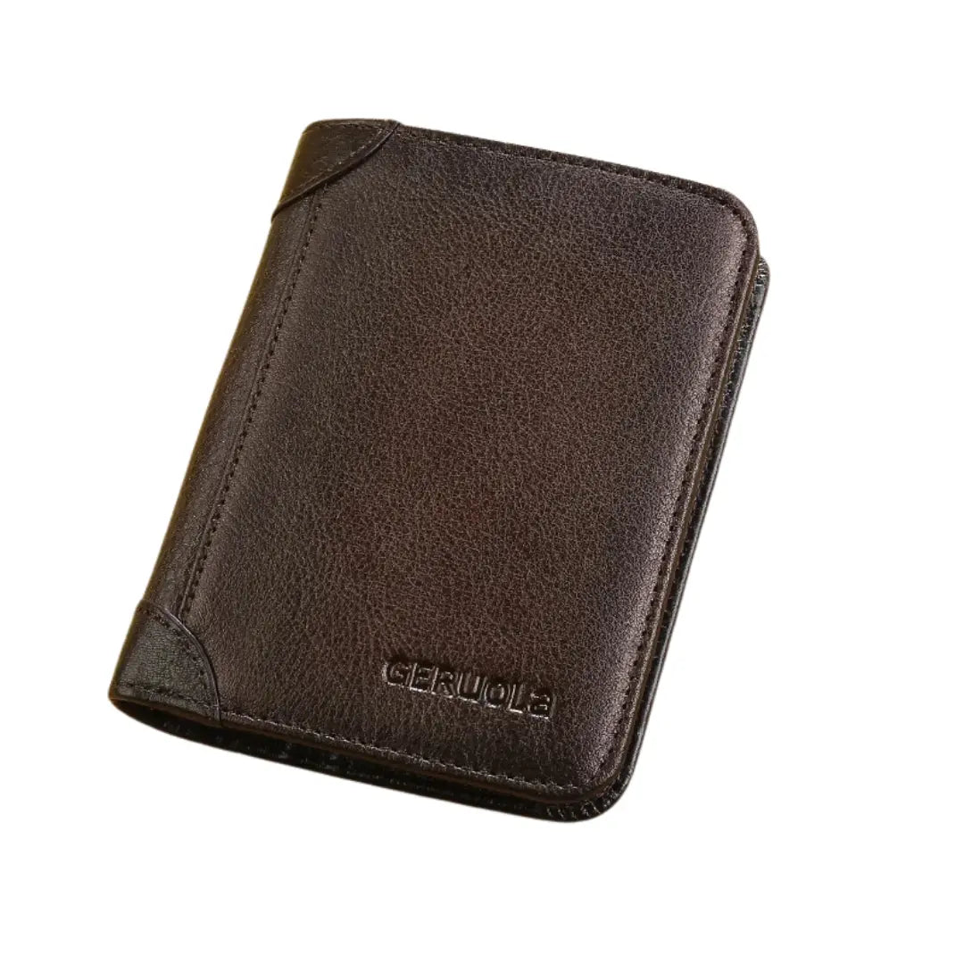 Carteira Masculina em Couro Legítimo RDFI Geruola Shield
