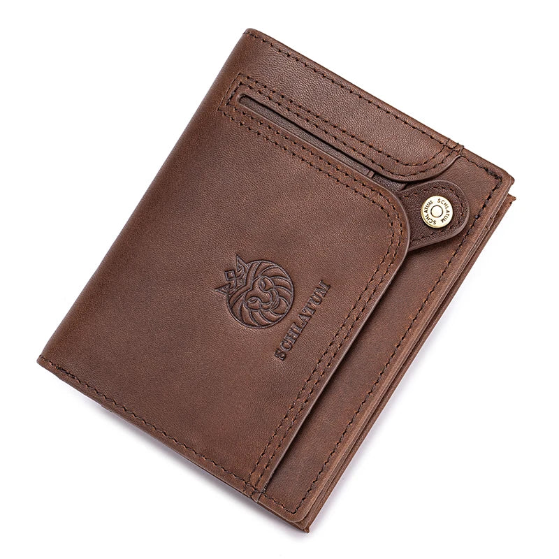 Carteira Masculina em Couro Legítimo RFID Schalatum Accordion