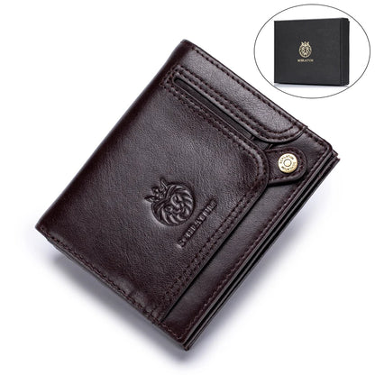 Carteira Masculina em Couro Legítimo RFID Schalatum Accordion