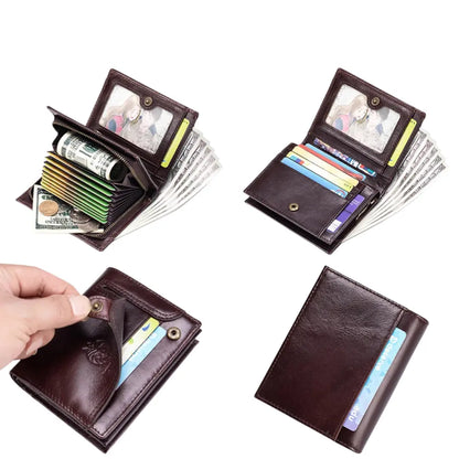 Carteira Masculina em Couro Legítimo RFID Schalatum Accordion