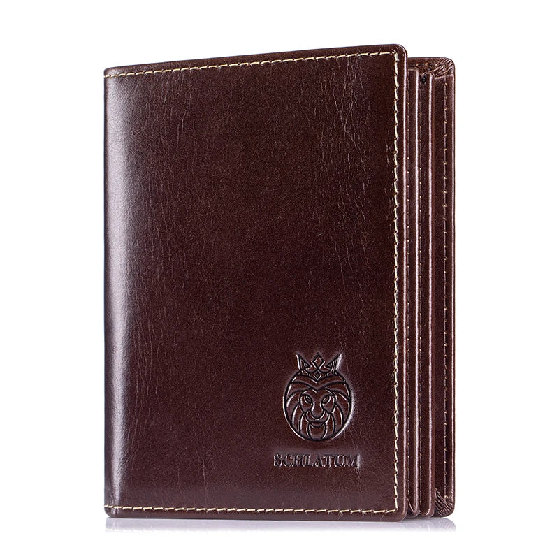 Carteira Masculina em Couro Legítimo RFID Schalatum Capacity