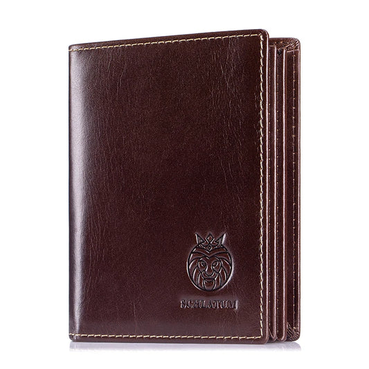 Carteira Masculina em Couro Legítimo RFID Schalatum Capacity