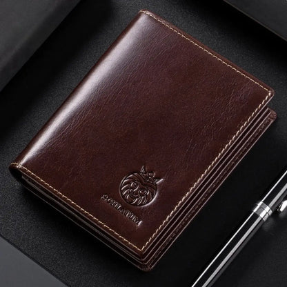 Carteira Masculina em Couro Legítimo RFID Schalatum Capacity