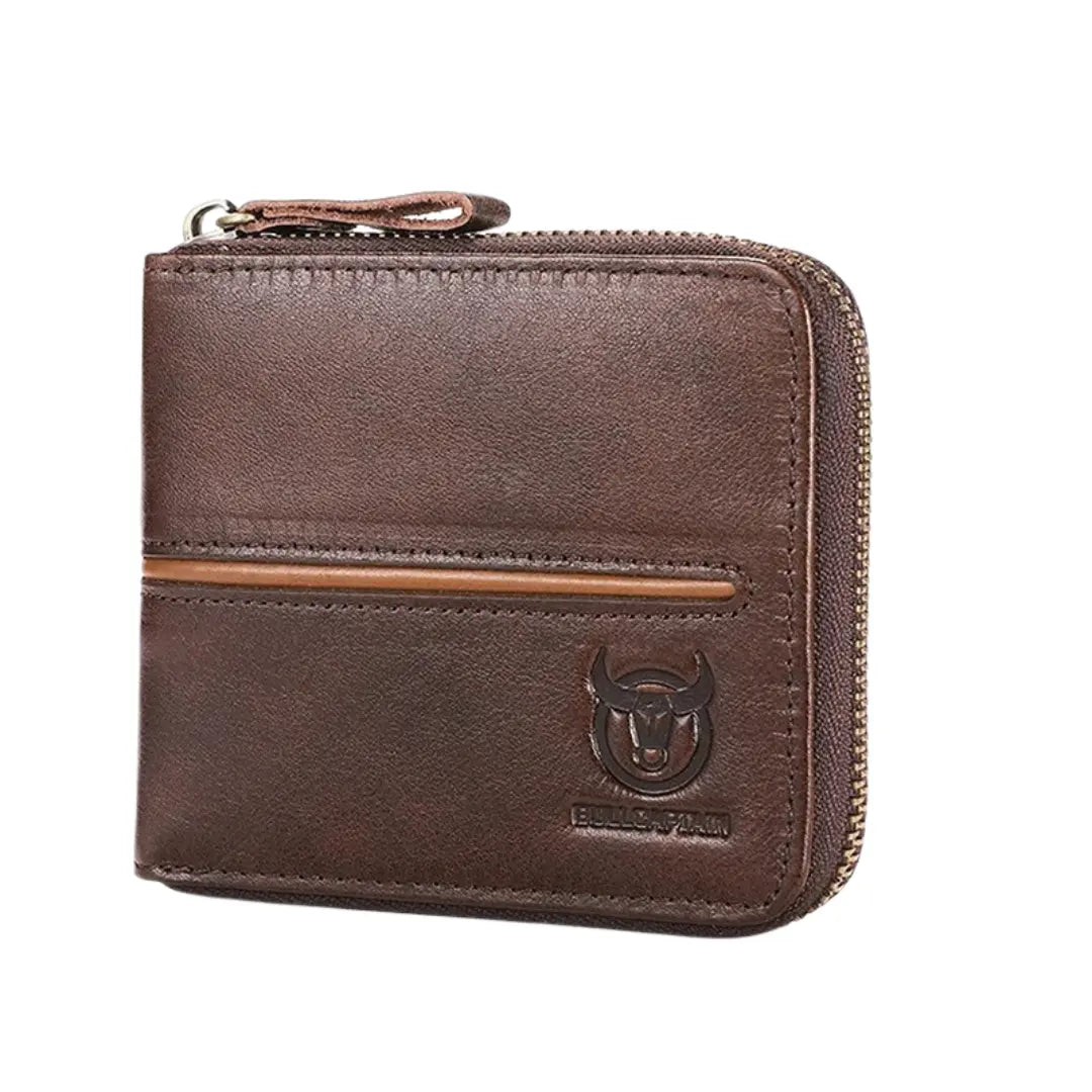 Carteira Masculina em Couro Legítimo RFID Schalatum Retro